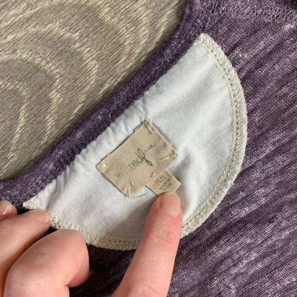 Aritzia Wilfred Free Top Henley 3/4 length sleeve Purple y2k 2000s Size XS - Picture 11 of 15